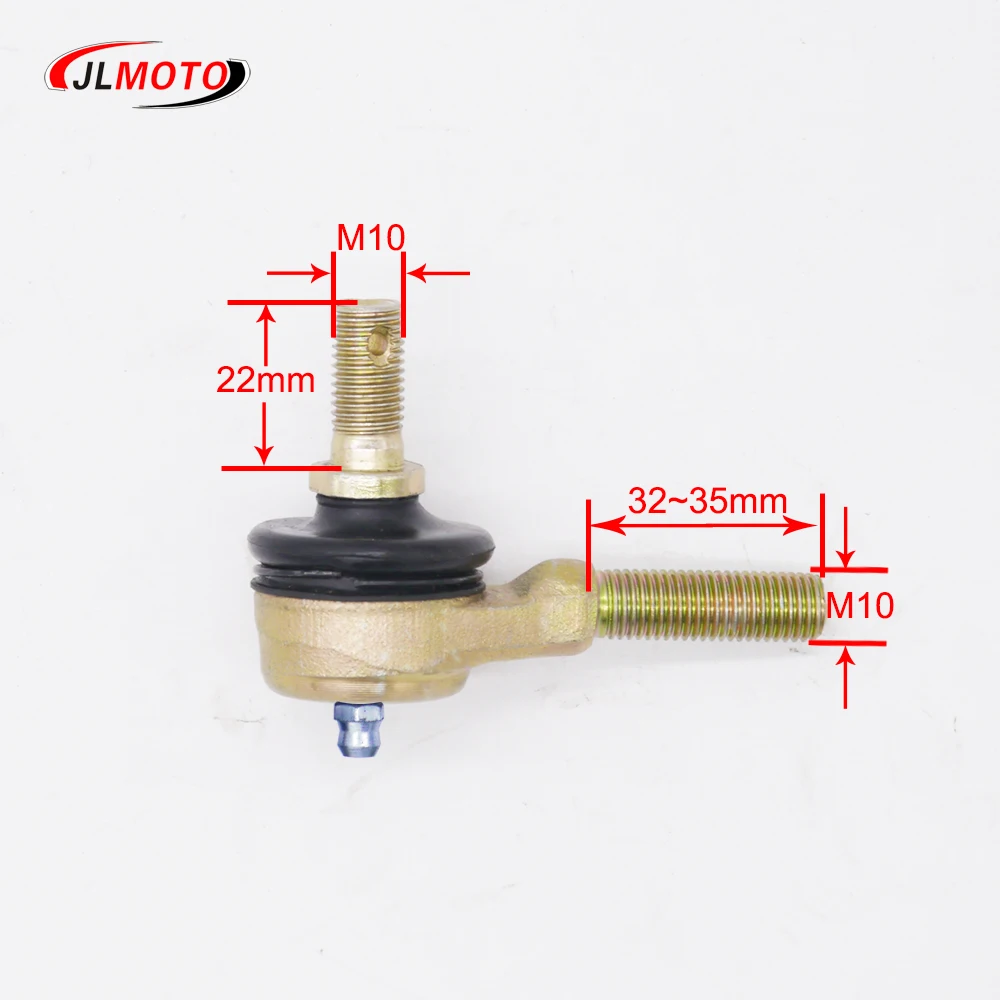 1 Pair M10-M10 Tie Rod End Kits Ball Joint Grease Fitting Fit For China Electric ATV 50cc 110cc 150cc 200cc 250cc 300cc Buggy