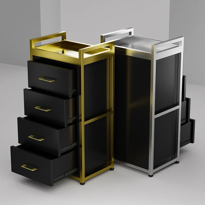 Carrello di supporto per manicure Mobili per salone Carrello per uso domestico professionale Servire alimenti Rulli per parrucchiere Vassoio di bellezza mobile con rotolamento