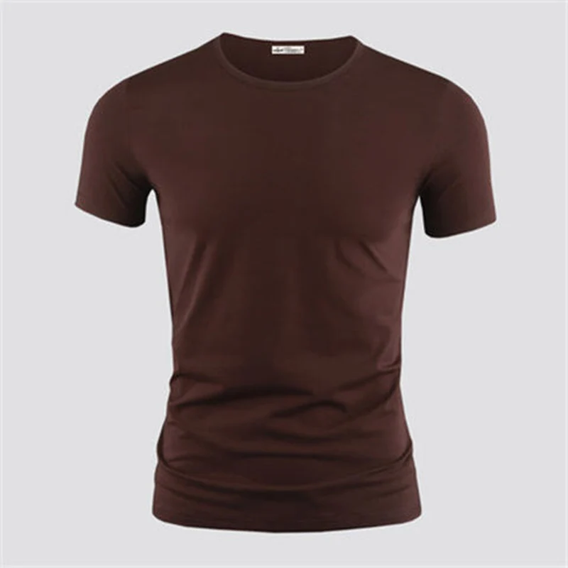 2025 メンズ Tシャツピュアカラー V 襟半袖トップス Tシャツ男性 Tシャツ黒タイツ男 Tシャツフィットネス男性服