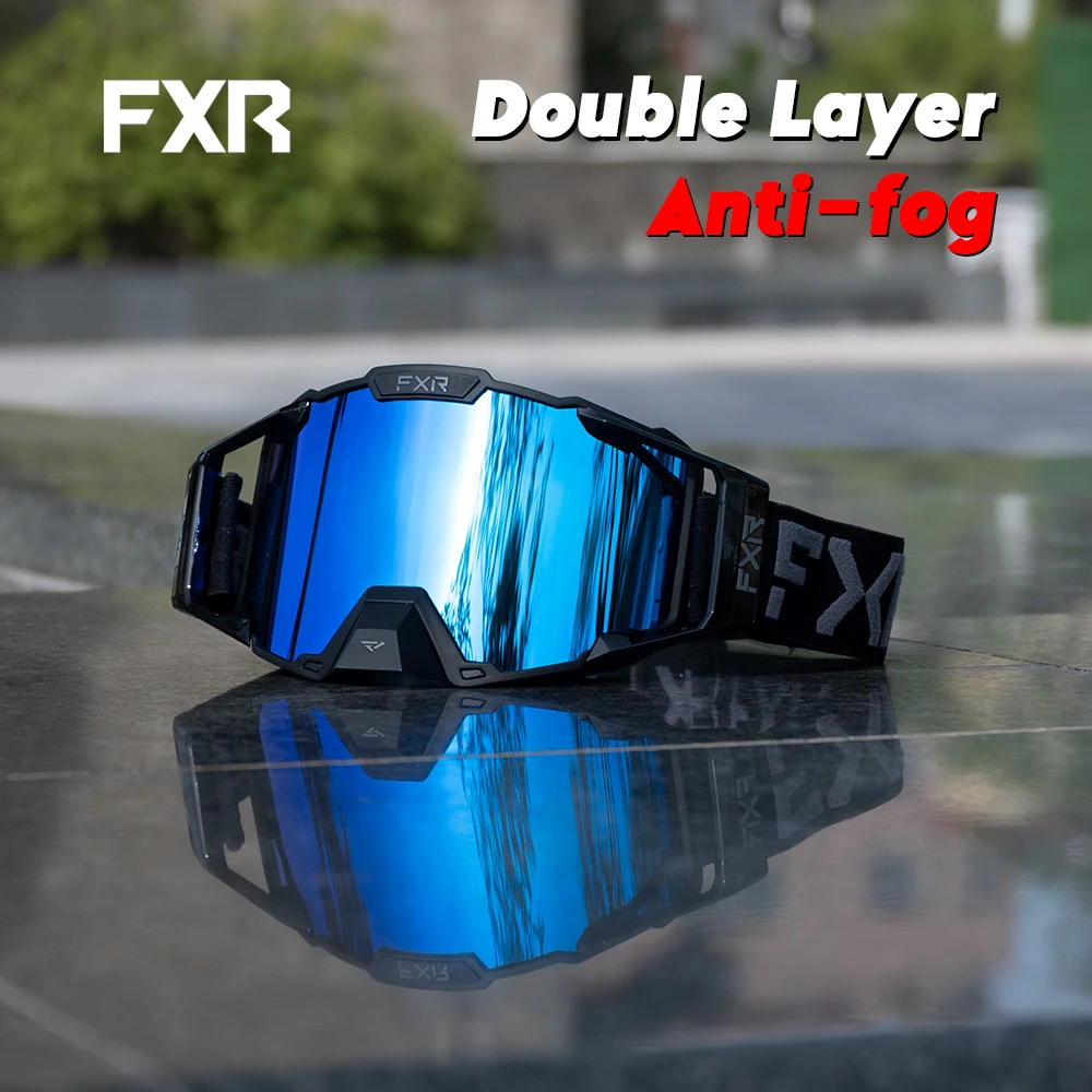 FXR オートバイメガネ二重層防曇レンズモトクロスゴーグルダートバイク ATV スキーゴーグルモト屋外サイクリングサングラス