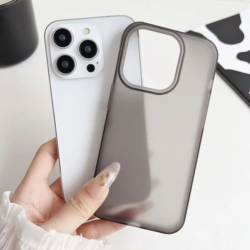 Ultra fino fosco duro pc translúcido claro caso de telefone para iphone 16 pro 15 14 plus 13 12 pro max carregamento sem fio compatível