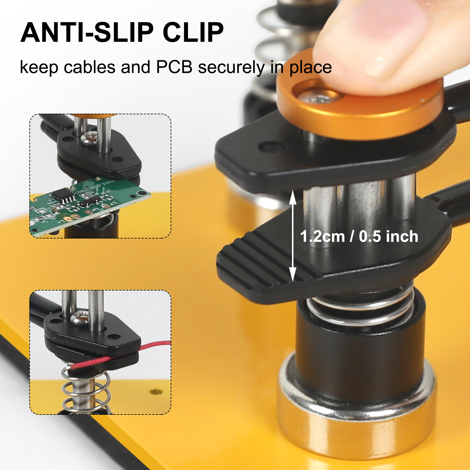 NEWACALOX Magnetic Helping Hand Soldering Third Hand Tool with Alligator Clips Flexible Metal Arms Electronic Repair Tool