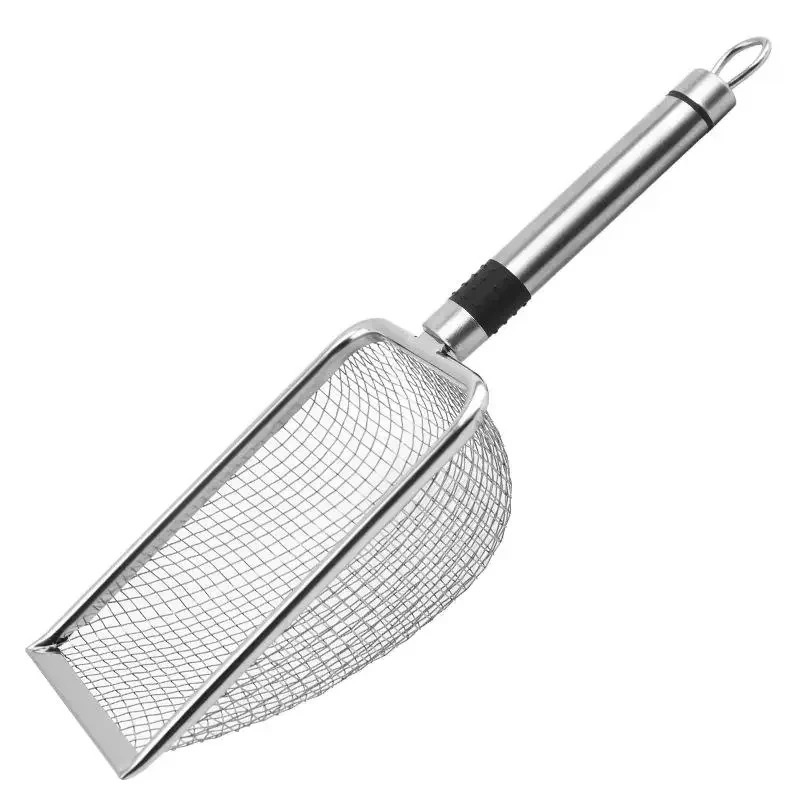 1Pc Huisdier Schoonmaken Tool Metaal Aluminium Kattenbakvulling Scoop Roestvrij Staal Duurzaam Handvat Huisdier Kak Schop