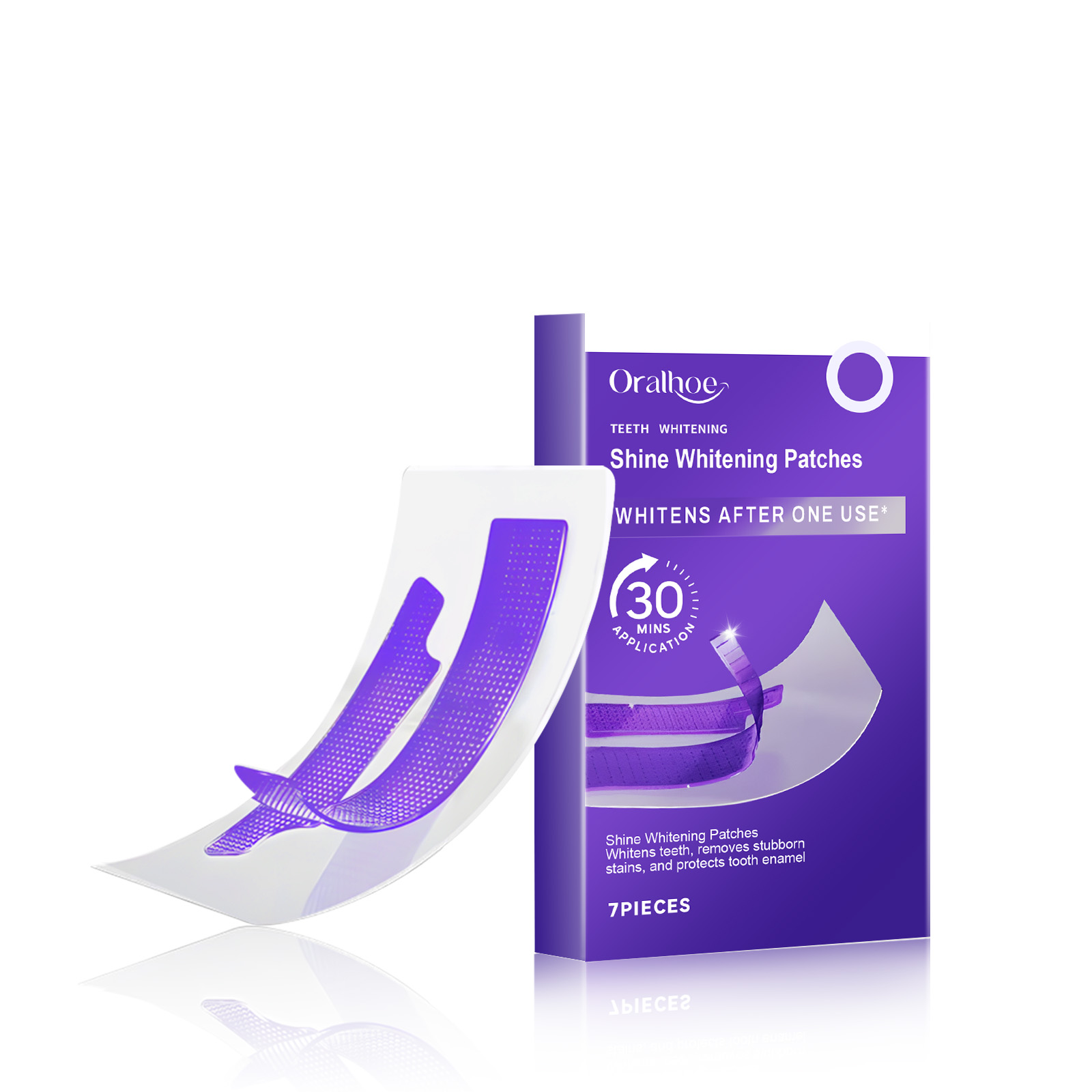 Purple Teeth Whitening Strips Brighten Tooth Remove Plaque Stain Cleaning Oral Hygiene Reduce Sensitivity Bleaching Dental Tools