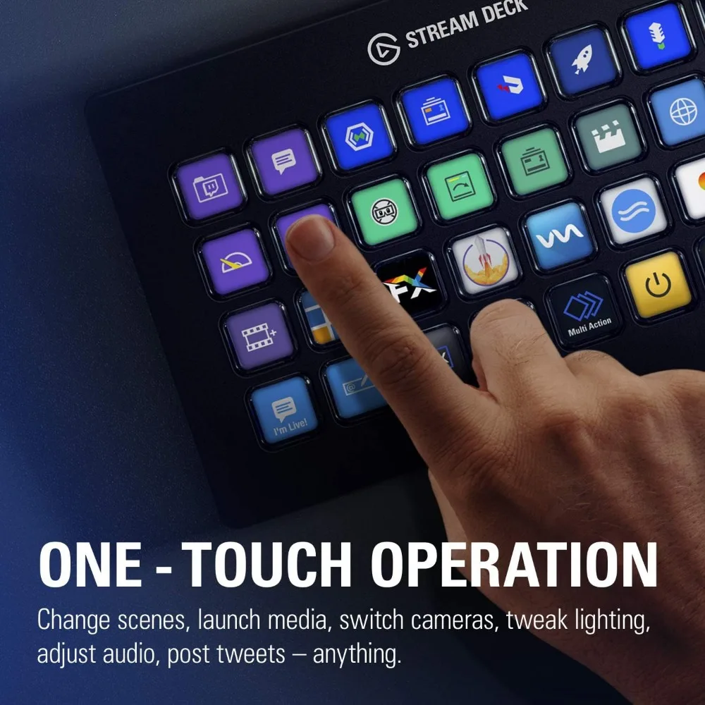 Advanced Studio Controller  32 macro keys  trigger actions in apps and software likeTwitch  YouTube and more