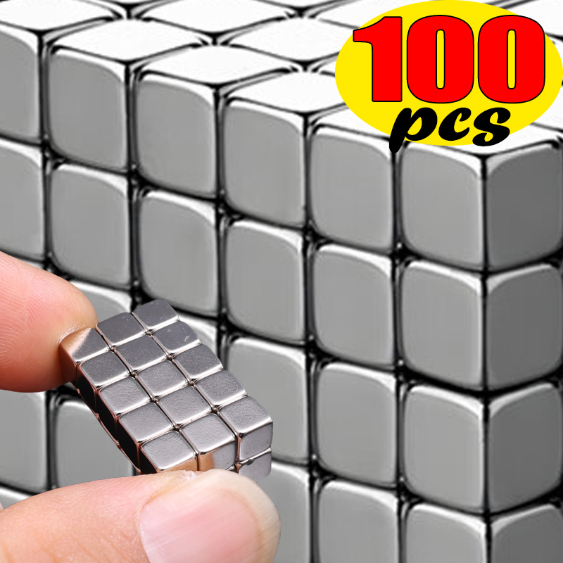 10-100 шт., оптовая продажа, 5x5x5 мм, крошечные квадратные магниты-кубы для рукоделия, холодильника, доски, неодимовый сильный магнитный блок