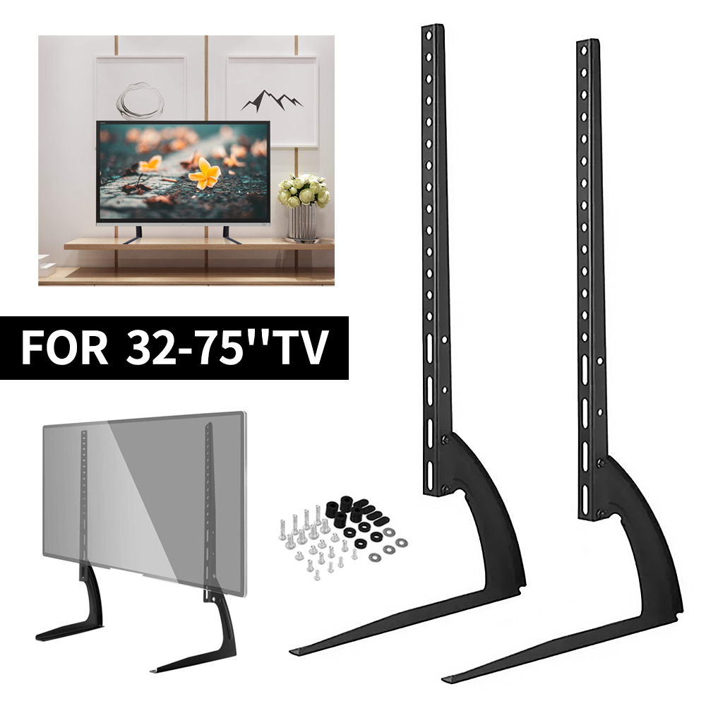 TV-beugel voor 32-75 inch tv Tafelblad TV-standaard In hoogte verstelbaar Universele tv's Schermmonitorbeugel TV-voeten