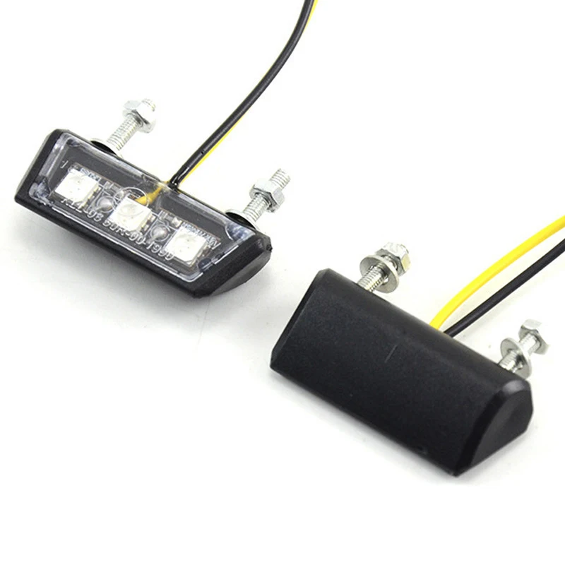 防水モーターサイクルナンバープレートライト,テールライト,LEDライト,12V, 1個