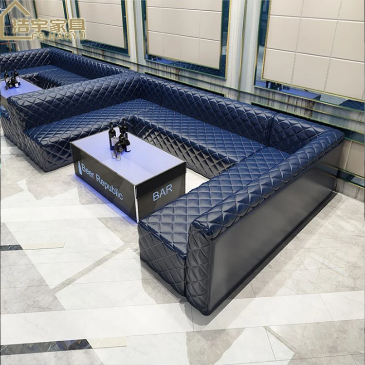 Sofá de bar para club nocturno en forma de U, muebles de mostrador, cabina de eventos moderna, sofá para asientos