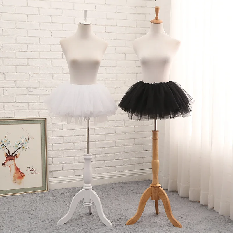 Bianco Nero Puffy Tulle Lolita Sottogonna Donna Cosplay Ballgown Bambini Sottogonne da sposa disossate Abito tutu