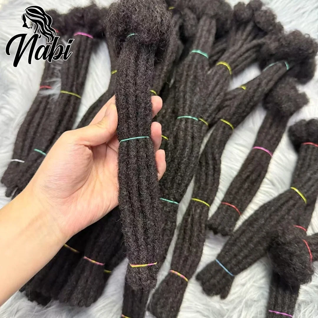 Nabi Loc Extension Echthaar 6–20 Zoll 80 Stränge Vollkopf handgefertigt 100 % Echthaar Dreadlock Extensions für Männer Frauen