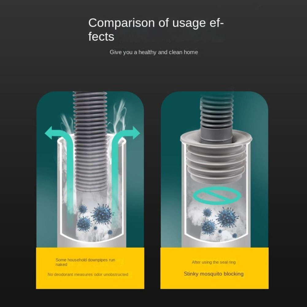 Sewer Anti-odor Floor Drain Pipe Seal Washing Machine Silicone Sealing Ring 2.09"/2.52"/3.43" Washing Machine/sink Drains