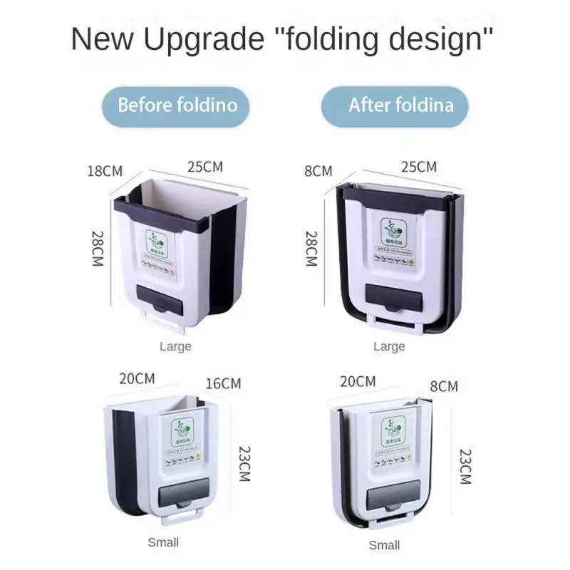 Camping Car Accessory Foldable Trash Can Large-Capacity Material Easy-to-clean For Motorhome Home Car Kitchen