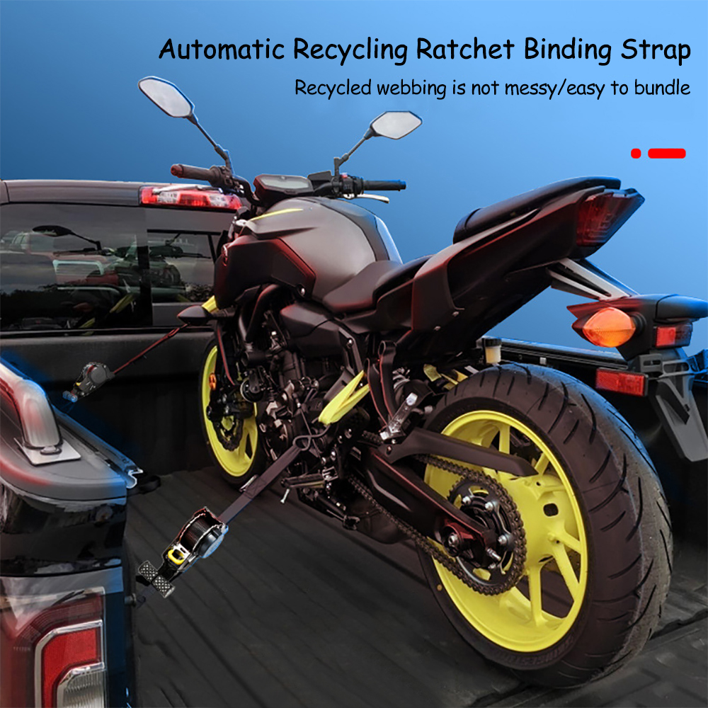 Auto Straps For Cargo Tape Retractable Belts For Motorcycles Ratchet Strap For Load Luggage Strap Ratchet Tensioner Belt For Car
