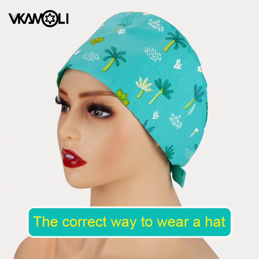 Boné cirúrgico elegante e personalizado, chapéu esfoliante para mulheres e homens, enfermeiras médicas, gorros quirófano mujer