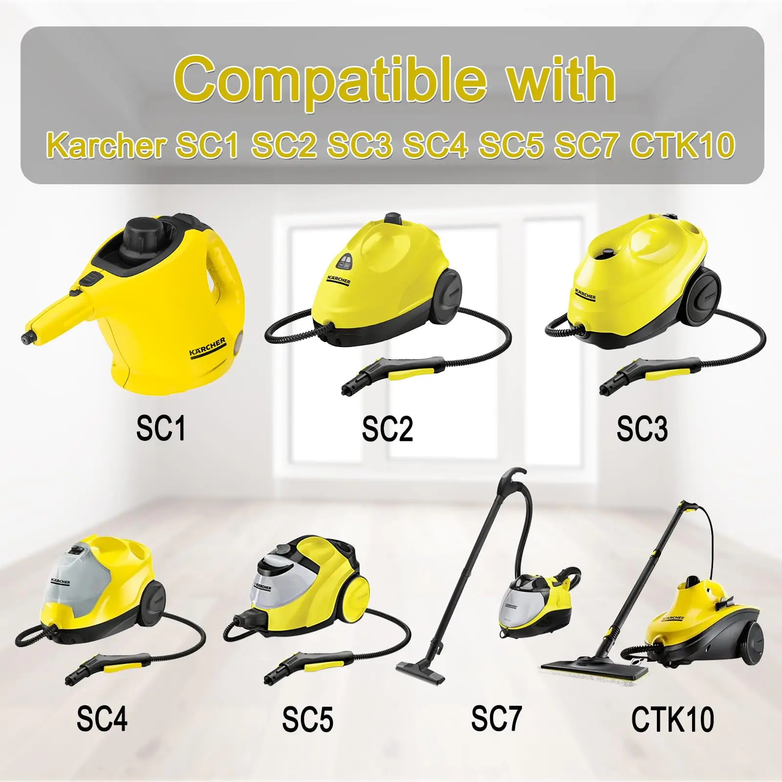 Brush Head Powerful Nozzle Accessories For Karcher SC1 SC2 SC3 SC4 SC5 SC7 CTK10 CTK20 Handheld Steam Vacuum Cleaner Parts
