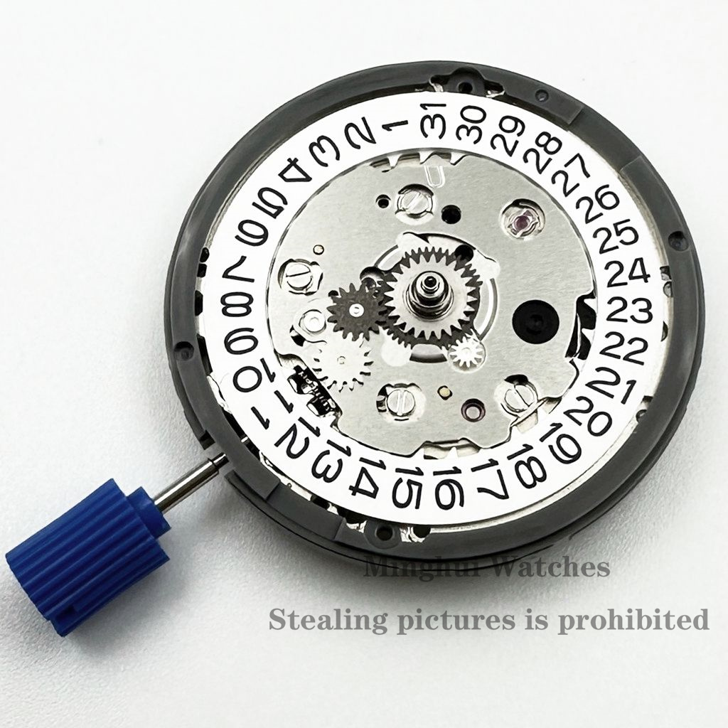 White Calendar 24 Jewels High Accuracy NH34 Mechanical Movement Winding NH34 Automatic Self-winding Stem Set