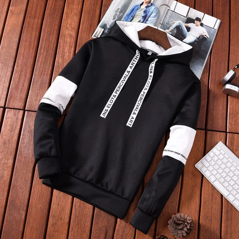Felpe con cappuccio da uomo manica lunga stampa casual con felpe con lettera nuova primavera pullover hip-hop sportivo top felpe con cappuccio da uomo