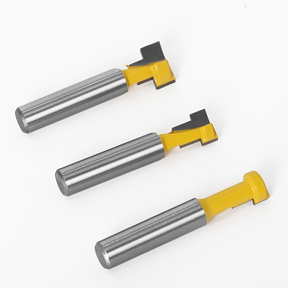 3 Pcs,8mm Shank Lock Hole Cutter Woodworking Milling Cutter, Wood Picture Frame Hanger T-Type Keyhole Cutter, Chisel Cutter