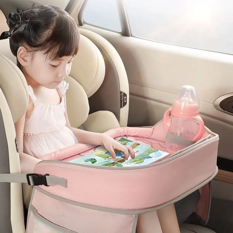子供用カーシートトレイ、遊びとスナックトレイ付きの後部座席オーガナイザー、ベビートラベルアクセサリー、ポータブルスナックトレイ、83