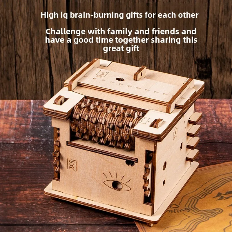 Schrödinger's cat puzzle chamber escape decryption difficulty brain wooden box burning mechanism hell toy gm