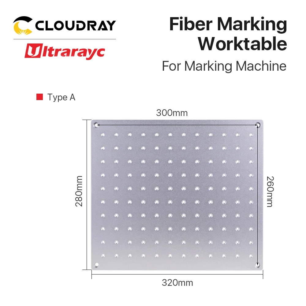 Ultrarayc Fiber Marking Worktable Aluminum Working Platform 320*280 & 340*270 for DIY Fiber & Co2 Laser Marking Machine