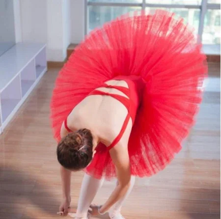 Professionele Platter Tutu Zwart Wit Rood Ballet Dans Kostuum Voor Vrouwen Tutu Ballet Volwassen Ballet Dans Rok