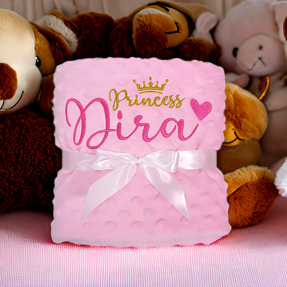 Nome Personalizzato Coperta per neonato per bambino Culla Letto Passeggino Morbido Minky Fleece Copertura per dormire Regalo di compleanno per ragazzi e ragazze