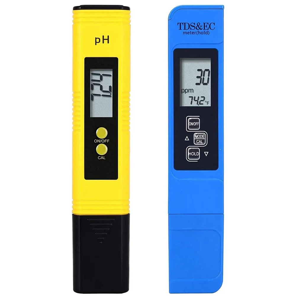 Medidor de PH y TDS Digital, probador de calidad del agua 0-14, medidor de PH 0-9990PPM, TDS y EC LCD, pureza del agua, filtro de acuario PPM