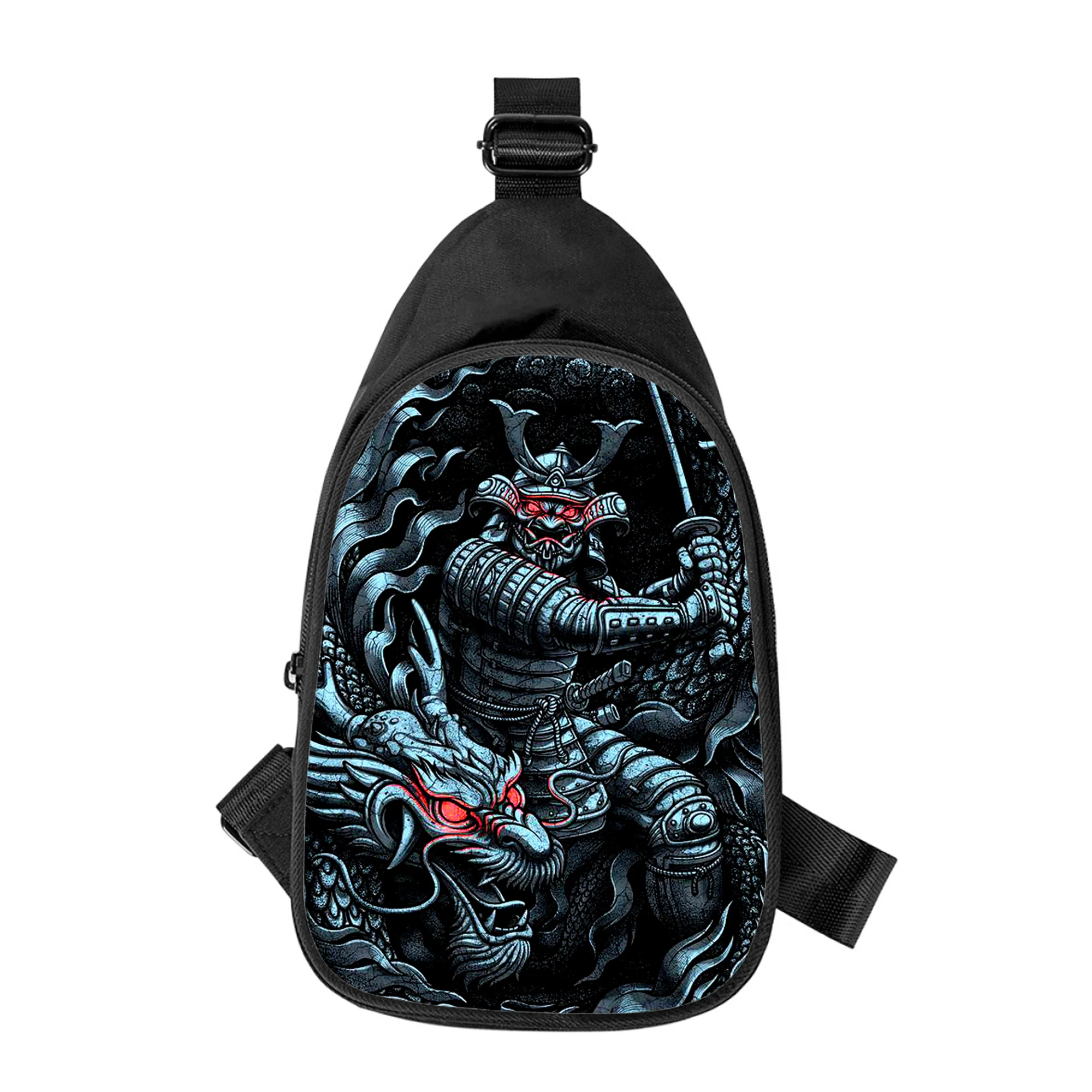 Samurai 3D-Druck neue Männer Kreuz Brusttasche diagonal Frauen Umhängetasche Ehemann Schule Hüft tasche männliche Brust packung