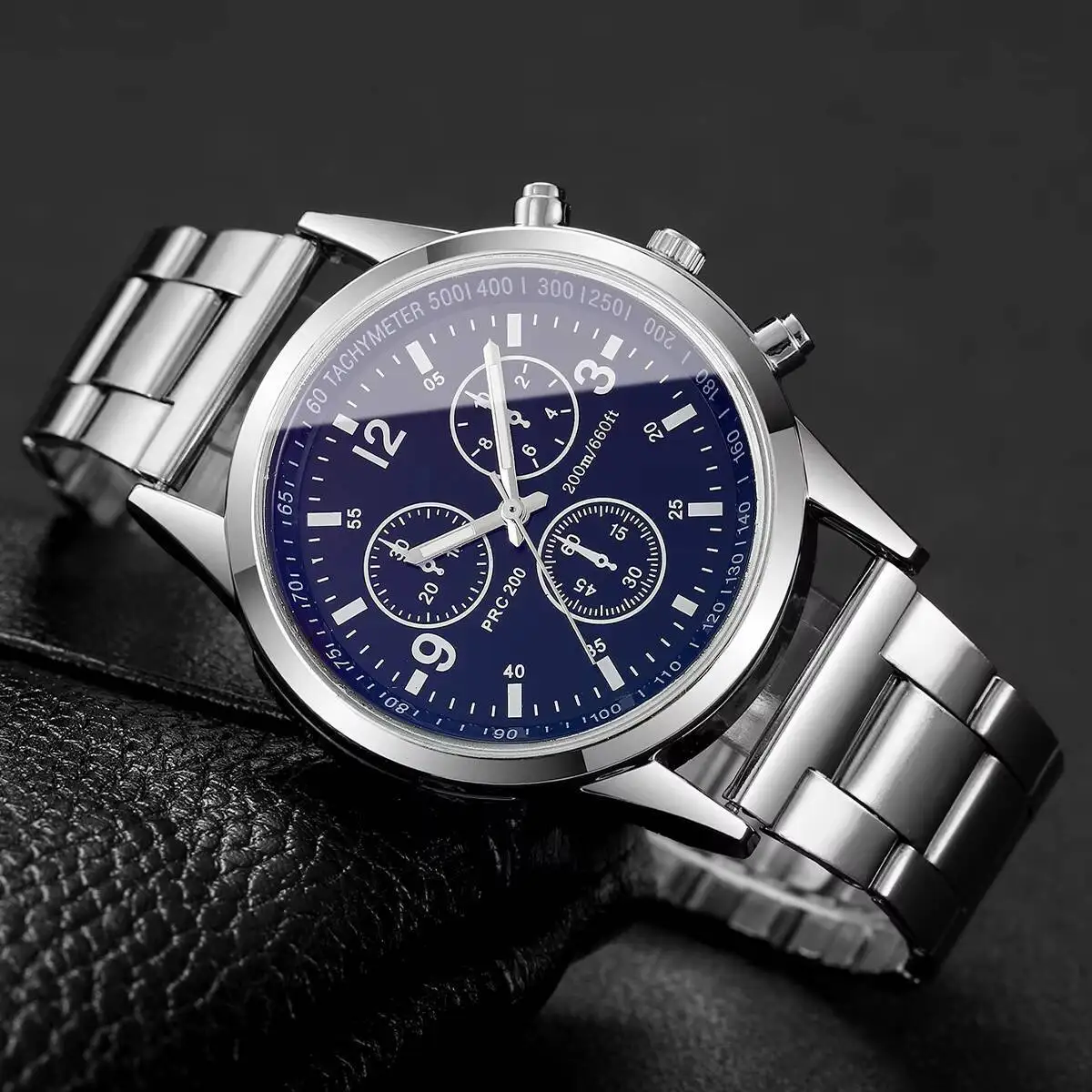 Relógio Quartz Aço Inoxidável para Homens, Relógios De Negócios, Banda