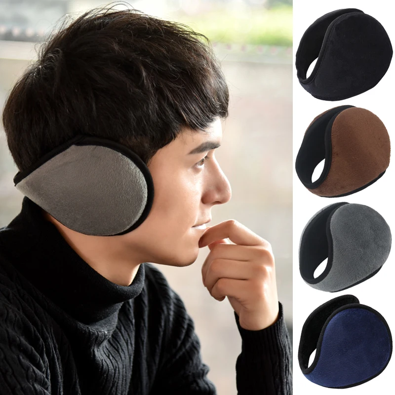 Orejeras de piel cálidas para invierno Unisex, orejeras de lana suaves y cálidas para ciclismo al aire libre, esquí, pesca, accesorios de ropa para hombres y mujeres, 1 unidad