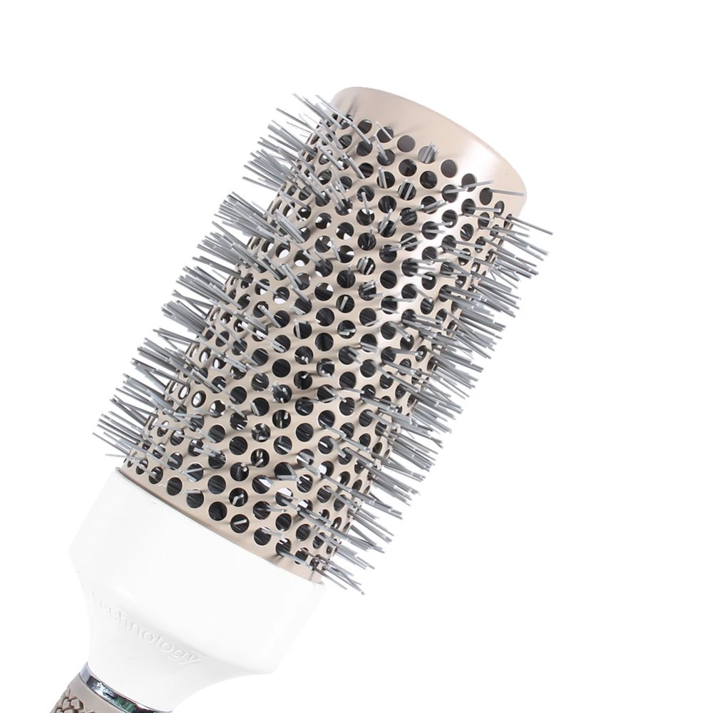 Escova de cabelo profissional para salão de beleza, pente redondo para cabelo encaracolado, molhado e seco, uso duplo, ferramentas de rolos