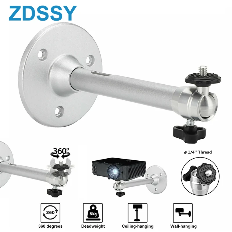 Proiettore da soffitto in metallo con montaggio a parete, filettatura da 6 mm, staffa per proiettore stabile da 22 cm, staffa girevole per fotocamera DV per YG300 J15 P62