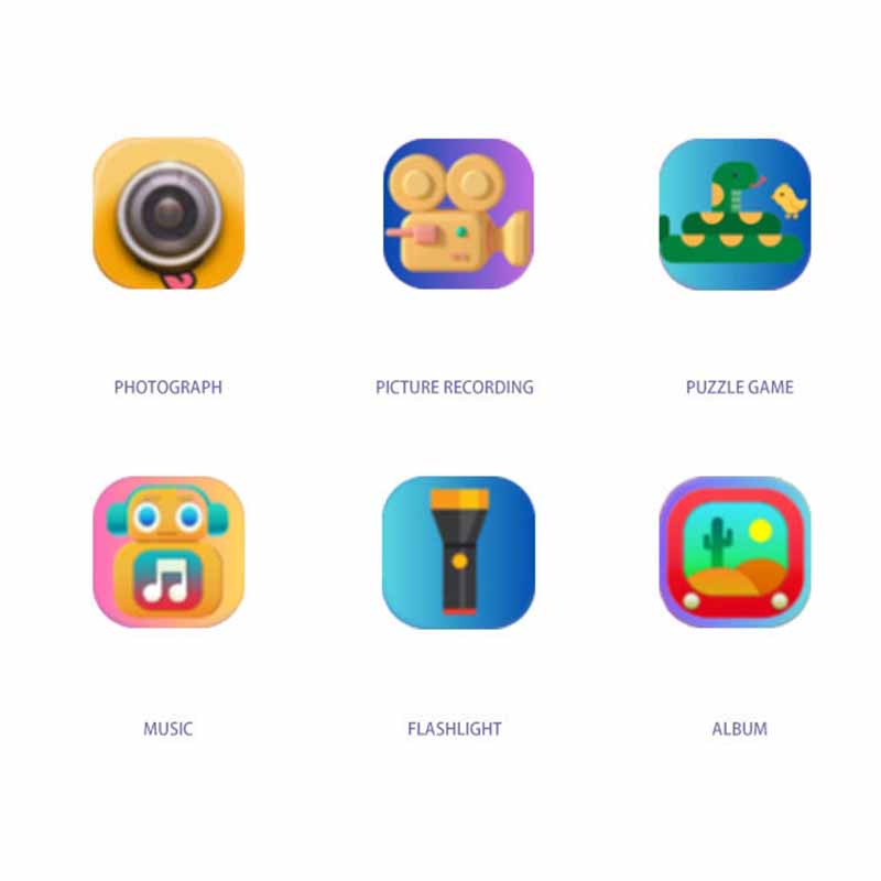 キッズ漫画かわいい恐竜ユニコーン HD カメラミニキッズパズル早期教育音楽携帯電話のおもちゃデュアルカメラ誕生日ギフト