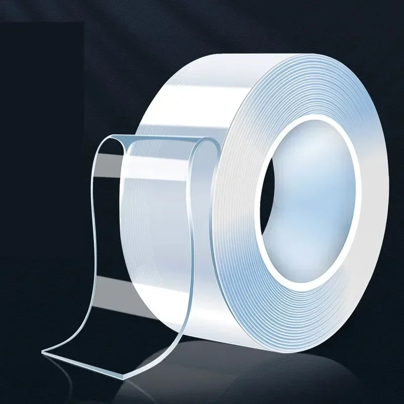 1/3/5M Nano Nastro biadesivo Strisce adesive trasparenti resistenti Forte appiccicoso Multiuso Riutilizzabile Cancelleria impermeabile