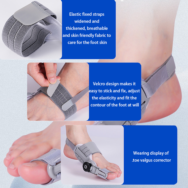 Korektor do bunionów Unisex Hallux Valgus Separator obrotowa prostownica do Separator palców stopy z regulowanym Pedicure palec u nogi korektor