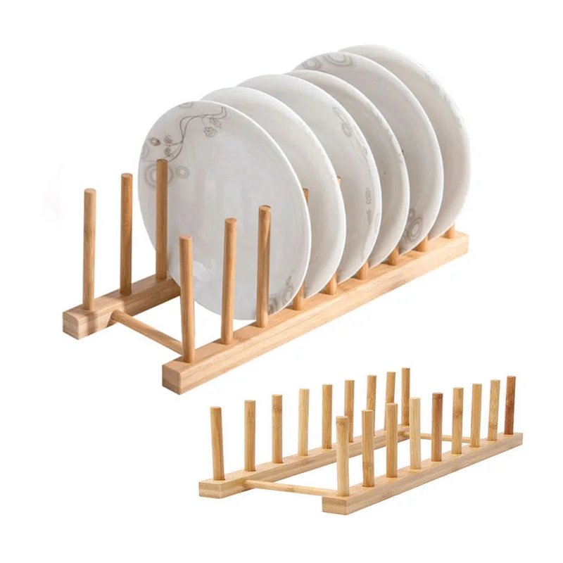 Đĩa Có Giá Để Đồ Đa Năng Bằng Gỗ Món Giá Để Cốc Món Ăn Nắp Nồi Thoát Giá Đỡ Bếp Kệ Sắp Xếp Lưu Trữ Containe