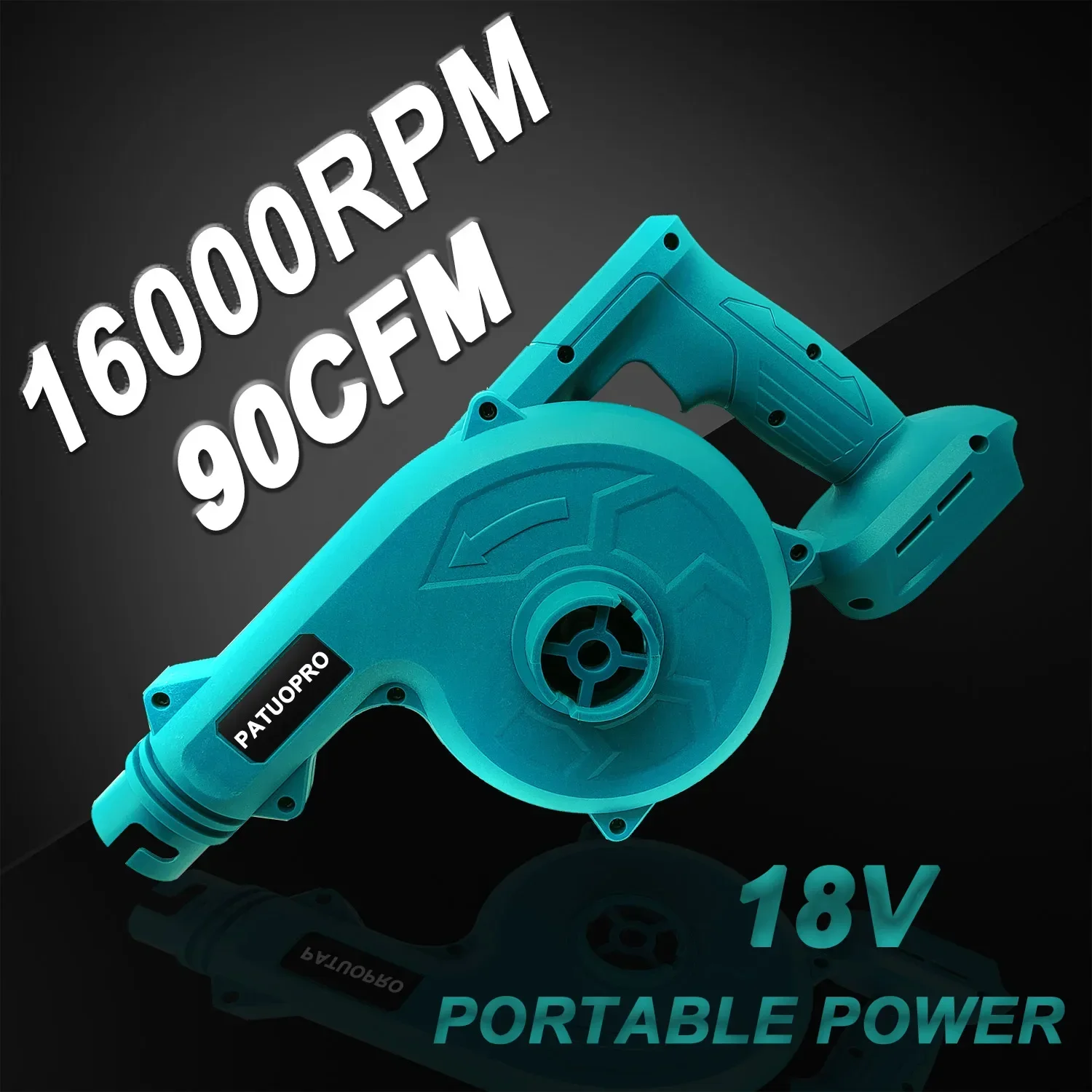 19000RPM Cordless Leaf Blower For Computer Dust Collector Dust Snow Blowing Hand Power Tools For Makita 18V Battery(No Battery)