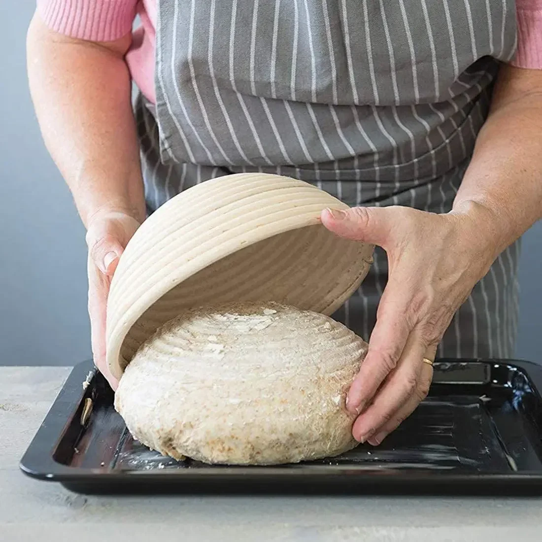 Mây Tự Nhiên Bánh Mì Thoát Rổ Vòng Tay Mây Đan Lát Nướng Bát Bột Lên Men Sourdough Banneton Giỏ Bánh Mì