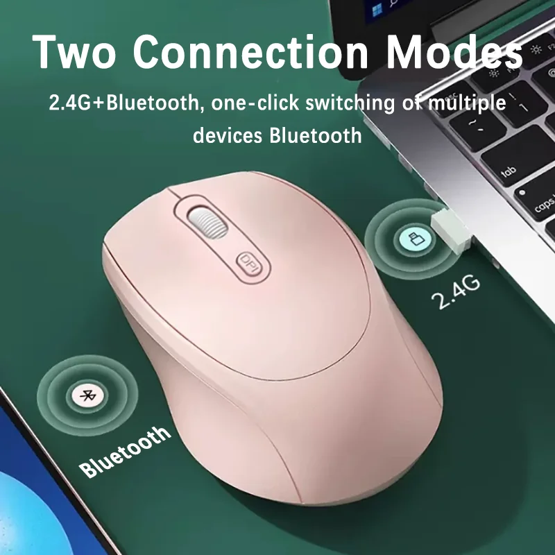 Souris de jeu sans fil 2.4G Bluetooth 5.2 souris optique Rechargeable rvb 1600DPI pour ordinateur portable