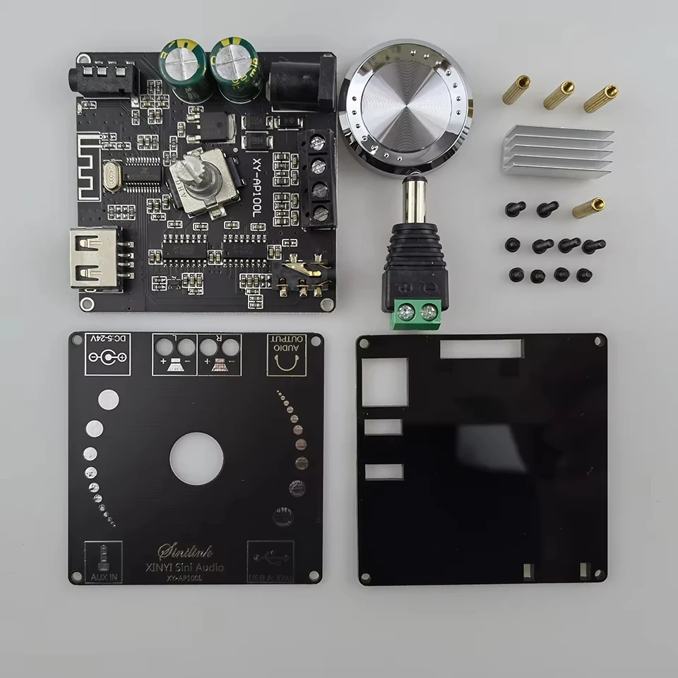 XY-AP100L 2*100W Bluetooth Power Amplifier Board 5.0 Digital AUX 2.0 CH Stereo Home Music Speaker Wireless Module Audio AMP