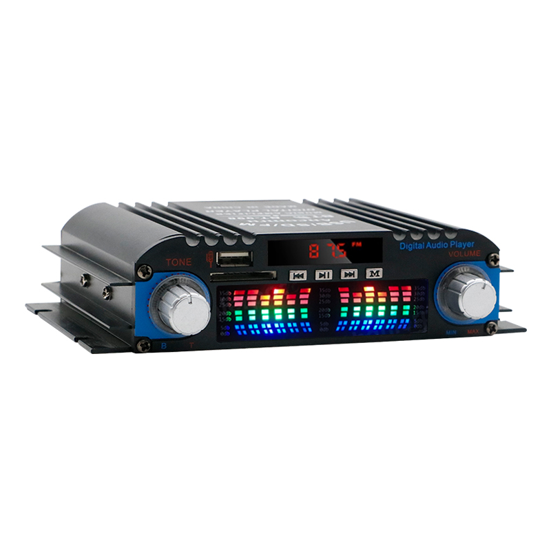 1800W 피크 전력 HiFi 사운드 앰프 디지털 4 채널 오디오 앰프 블루투스 가라오케 플레이어 FM 라디오 지원 원격 제어