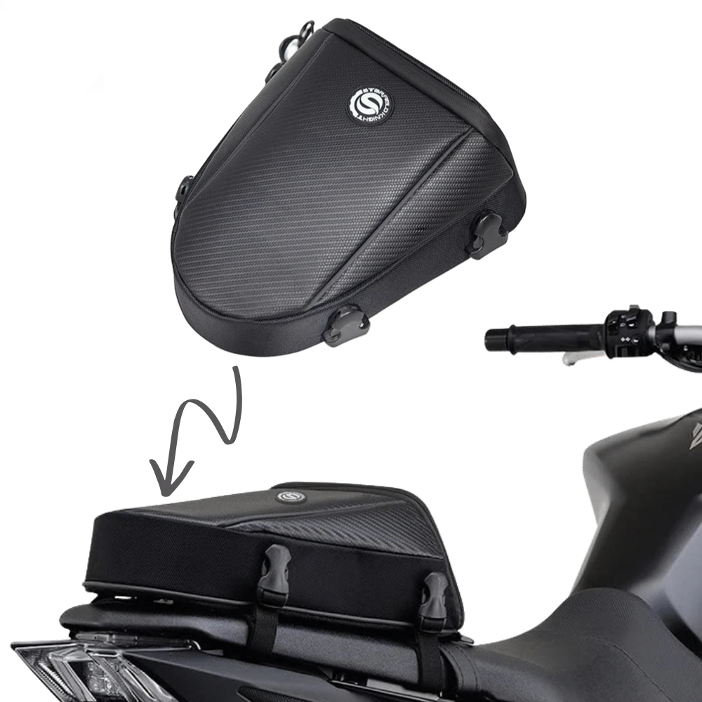 Para FZ1 FZ6 FZ8 FZ10 MT-01 MT-03 MT-07 MT-09 MT-10 MT-25 XJ6 bolsa trasera de motocicleta bolsa de asiento trasero multifuncional