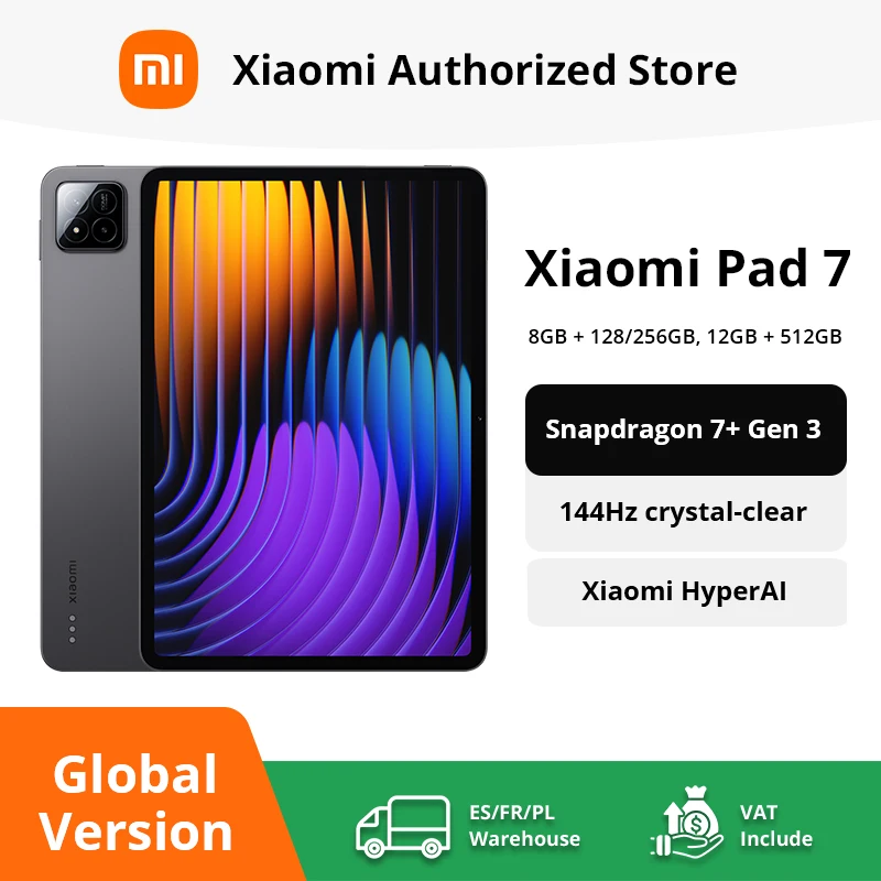 Versión Globel Xiaomi Pad 7 8850mAh batería 144Hz 11,2 ''pantalla cuatro altavoces tableta 45W turbo carga Dolby Visione