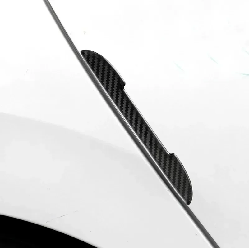 Carbon Fiber Car Door Etiqueta protetora, Protetor Anti-Colisão, Edge Strip resistente a riscos, Olhe, 4 pcs, 8pcs
