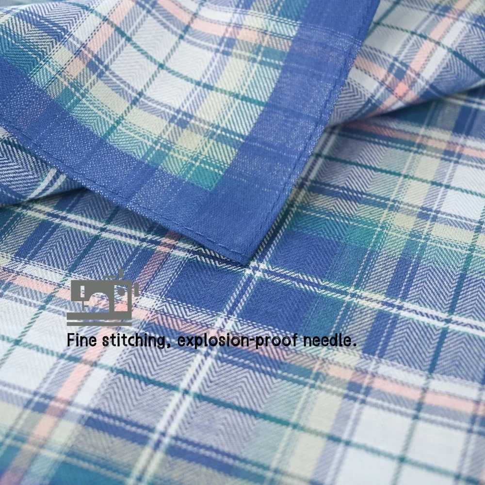 3PCS dünne Baumwolle Plaid Herren Taschentuch weiche Gentleman Taschenhandtuch für Anzug 43cm/16,9in Größe