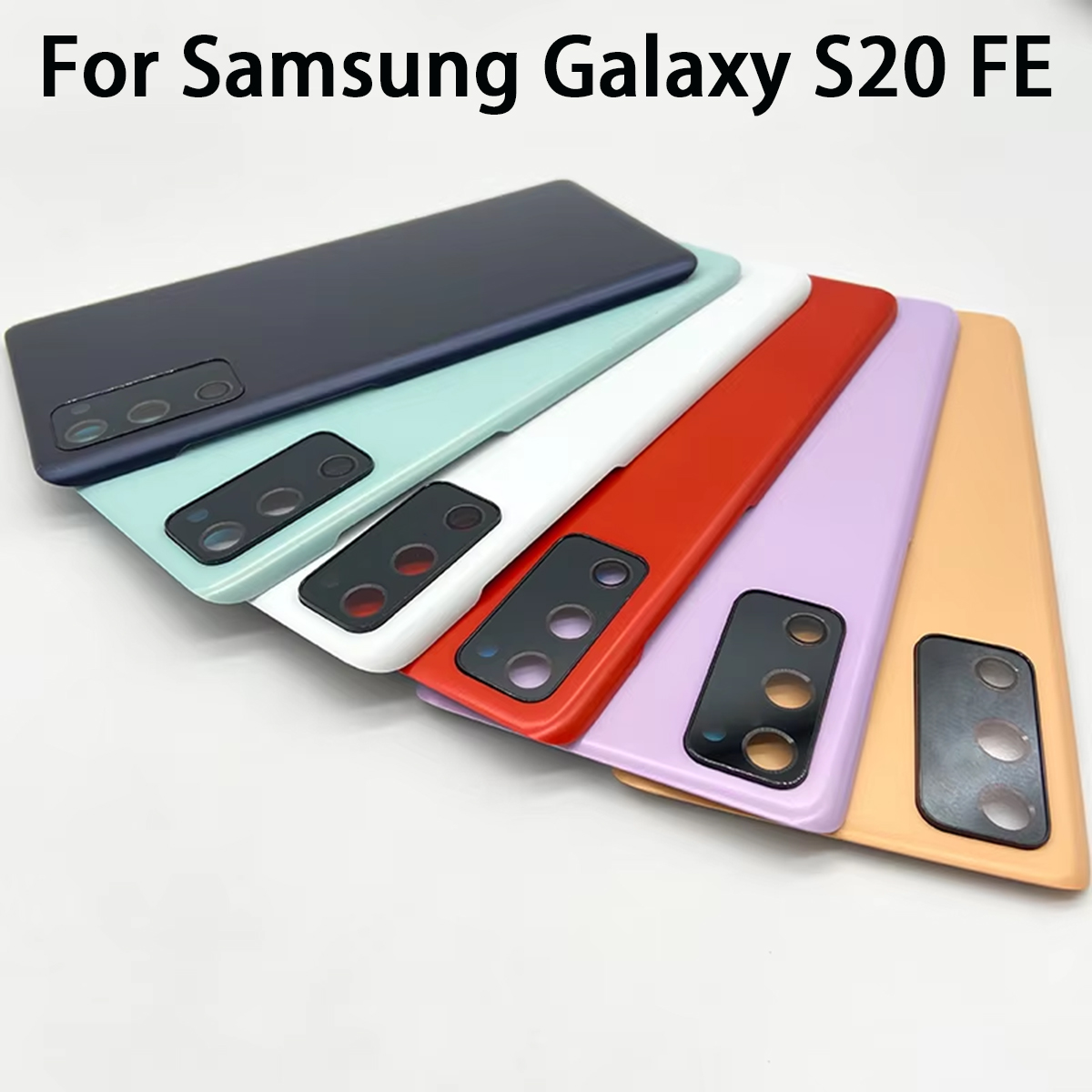 Cubierta trasera para batería Samsung s20fe, repuesto de cubierta de carcasa trasera de plástico para Samsung Galaxy S20 FE G7810 G781U G781B