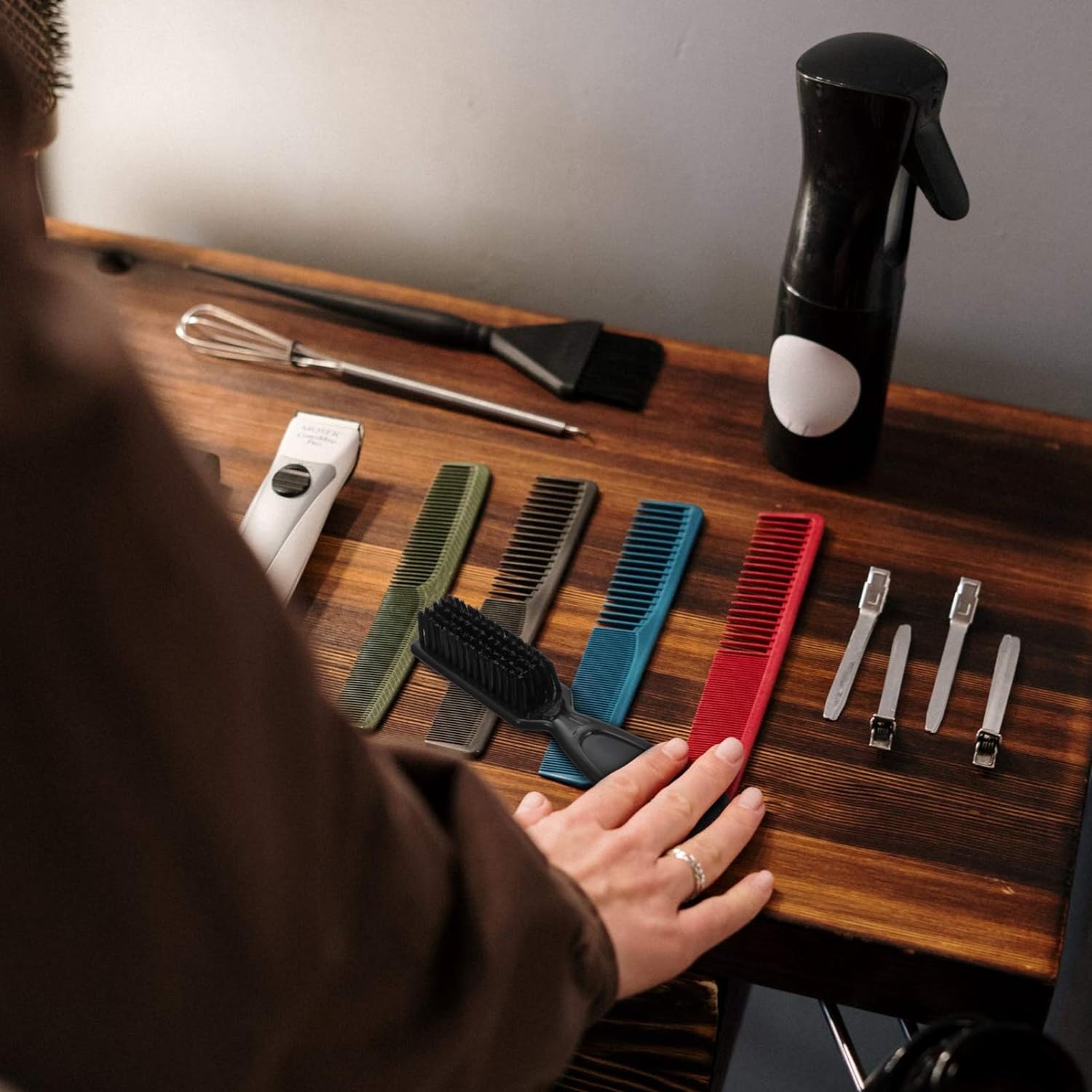 2/3 ピースネック集塵機ヘアクリーニングブラシ美容師ネック集塵機美容師サロンブレードクリーンブラシツール