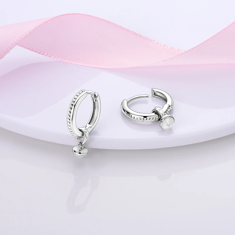 2024 nuovo argento Sterling S925 zircone rotondo cerchio personalità orecchini Anti-Lnset semplice gioielleria raffinata per le donne ragazze regali del partito